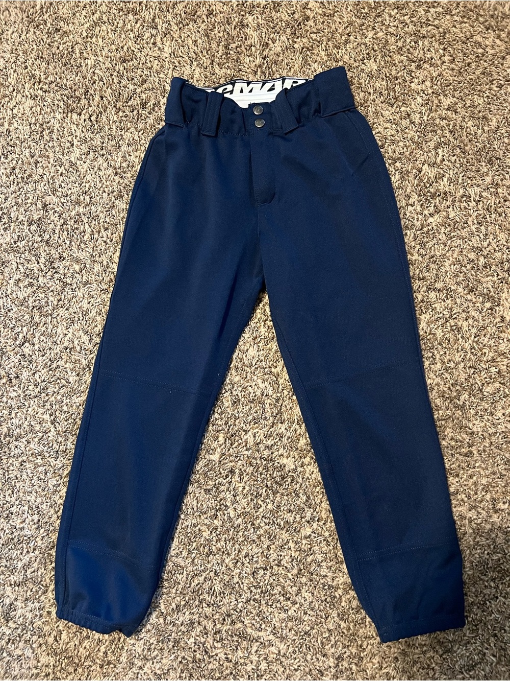 Navy Women's Softball Pants with Elastic Cuffs